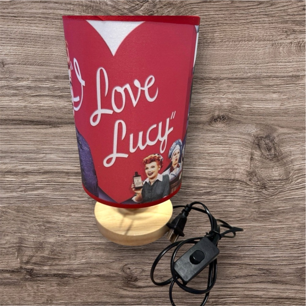 Red 'I Love Lucy' Table Lamp